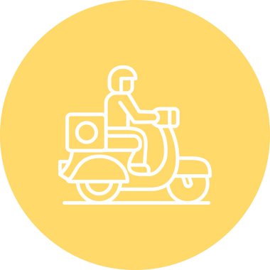 Motosiklet simgesinin vektör illüstrasyonu