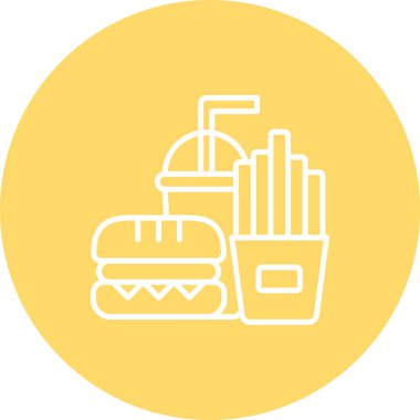 Yemek. Web simgesi vektör illüstrasyonu