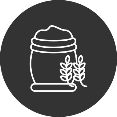 Buğday ikonu. Beyaz arkaplanda izole edilmiş web tasarımı için buğday vektör simgelerinin basit çizimi