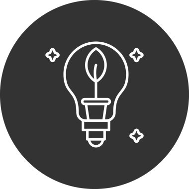 Moda Biçimli Ampul Simgesi İzole Arkaplan