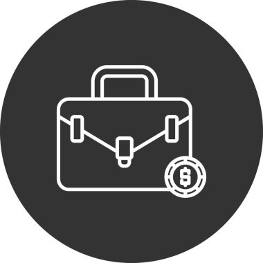 Evrak çantası simgesinin vektör illüstrasyonu