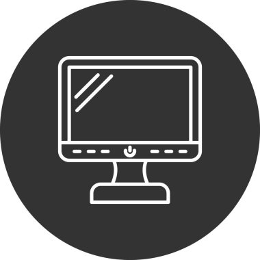 bilgisayar izleme simgesi, vektör illüstrasyonu