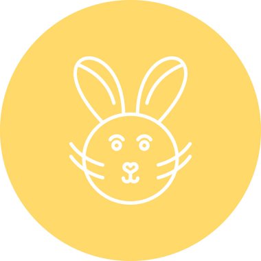 Tavşan. Web simgesi basit illüstrasyon