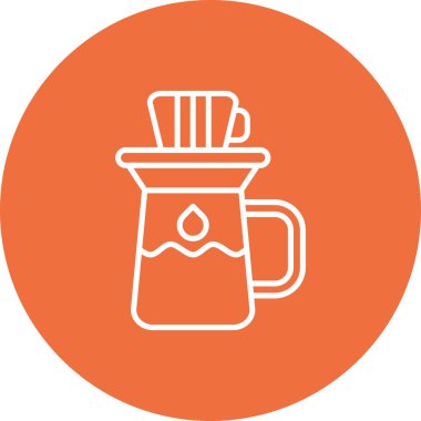 Kahve fincanı. Web simgesi vektör illüstrasyonu