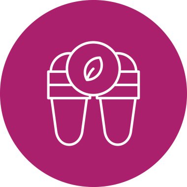 güzel cupcake çizgisi vektör simgesi