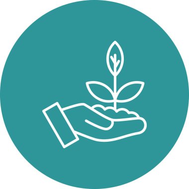 el simgesinde bitki. vektör illüstrasyonu