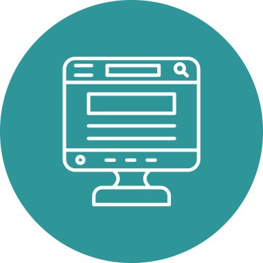 Kolayca değiştirebilen ya da düzenleyebilen web tarayıcı vektör simgesi