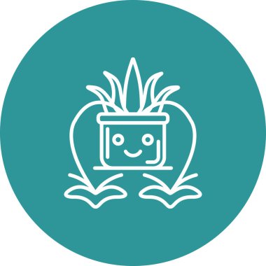 Bir bitkinin vektör illüstrasyonu