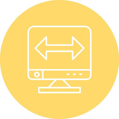 Bilgisayar modern simgesinin vektör illüstrasyonu