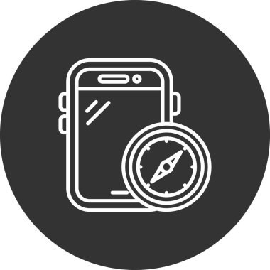 Akıllı telefon simgesinin vektör illüstrasyonu