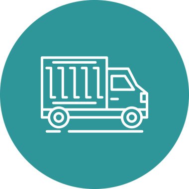 Kamyon simgesinin vektör illüstrasyonu