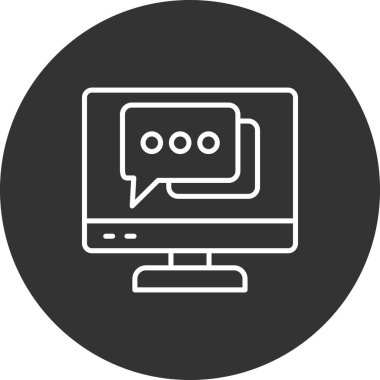 Bilgisayar monitörü. Basit simge