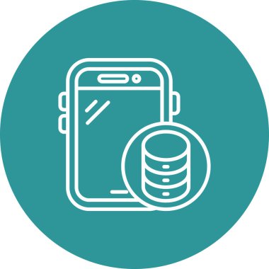 Akıllı telefon simgesinin vektör illüstrasyonu