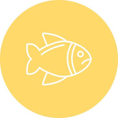 Balık. Web simgesi basit illüstrasyon