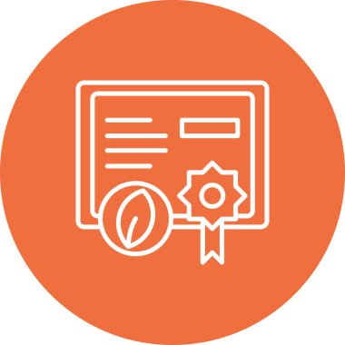 Sertifika modern simge, vektör illüstrasyonu