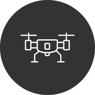 Drone simgesinin vektör illüstrasyonu