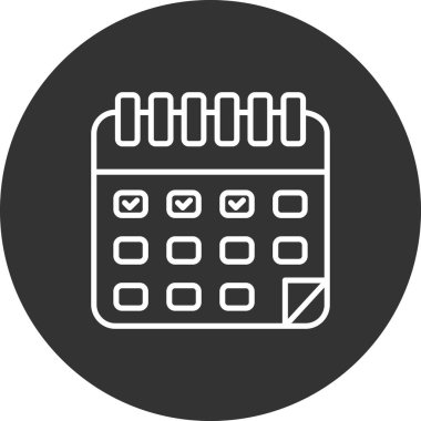 Takvim. Web simgesi basit illüstrasyon