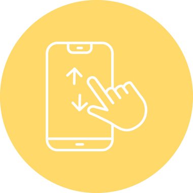 İmleç ile akıllı telefonu tutan el.