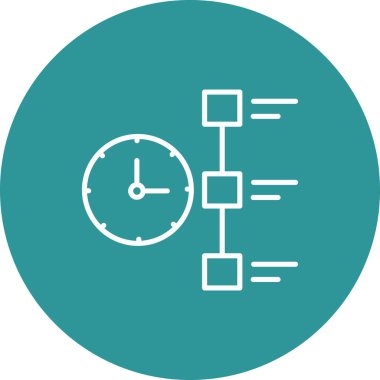 Zaman yönetimi simgesi. Web için saat vektör simgelerinin özet çizimi