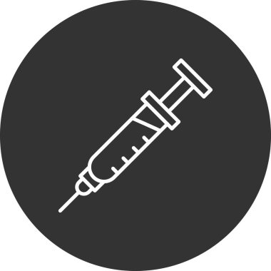 Şırınga web simgesi, basit vektör illüstrasyonu