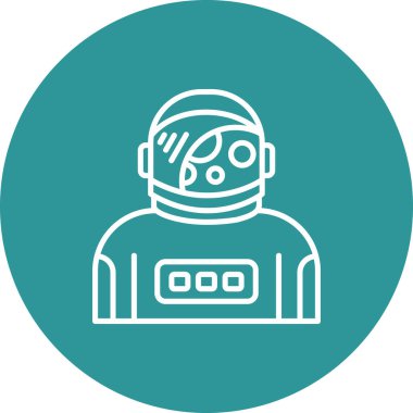 Astronot simgesinin vektör illüstrasyonu