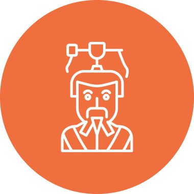 Modern b 'nin vektör illüstrasyonunda çember simgesi yok