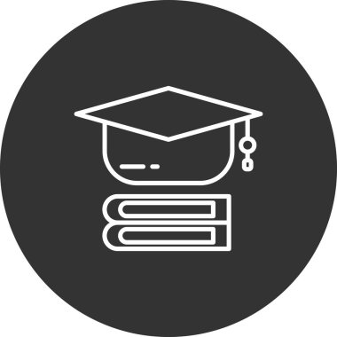 Mezuniyet kap simge vektör çizim