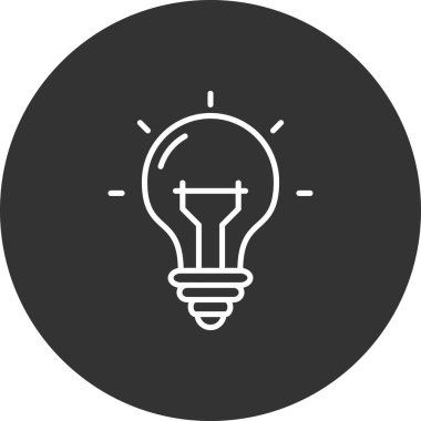 ampul simgesi vektör illüstrasyonu