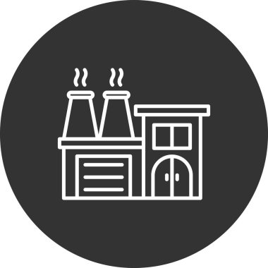 Fabrika simgesi vektör illüstrasyonu