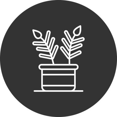 Bitki simgesinin vektör illüstrasyonu