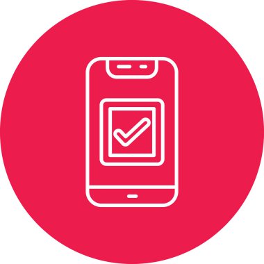 Mobil simgenin vektör illüstrasyonu