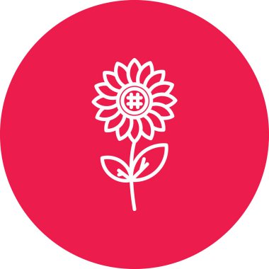 çiçek simgesi vektör illüstrasyonu