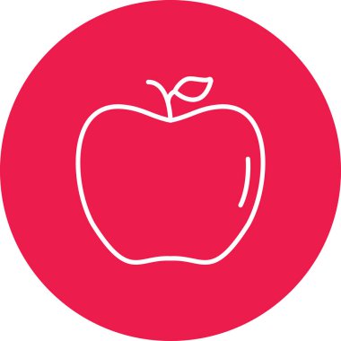 elma ikonu vektör illüstrasyonu