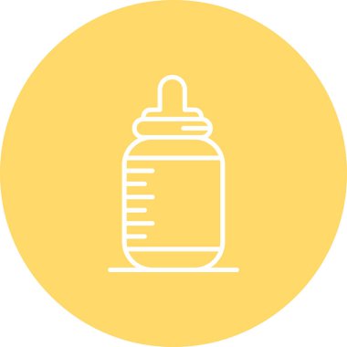 Bebek sütü şişesinin vektör çizimi