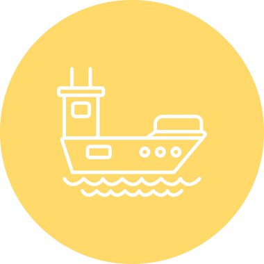 Tekne. Web simgesi basit illüstrasyon