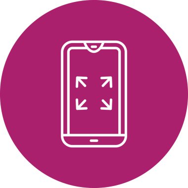 Eşsiz akıllı telefon vektör çizgisi simgesi