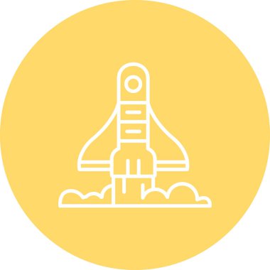 roket ikonu vektör illüstrasyonu