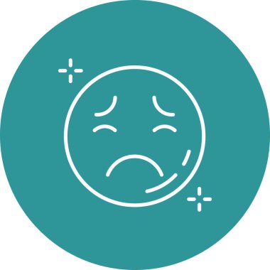 Üzücü simge vektör illüstrasyonu