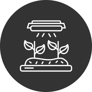 bitki yetiştiren ağaç simgesi vektör çizimi