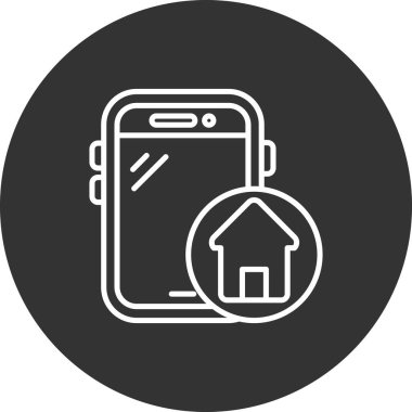 Akıllı telefon simgesinin vektör illüstrasyonu