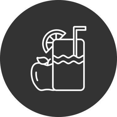 Bir içecek simgesinin vektör illüstrasyonu