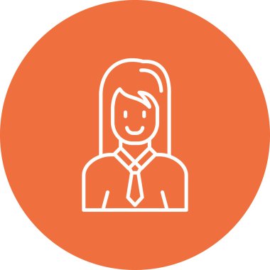 Güzel kadın avatar sembolü vektör illüstrasyonu