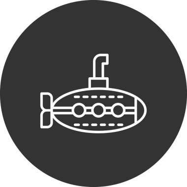 Denizaltı simgesinin vektör çizimi