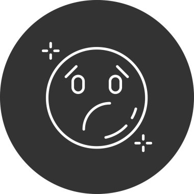 Üzücü simge vektör illüstrasyonu