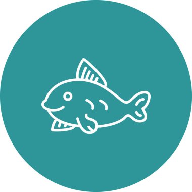 Balık simgesinin vektör illüstrasyonu