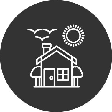 ev simgesi vektör illüstrasyonu