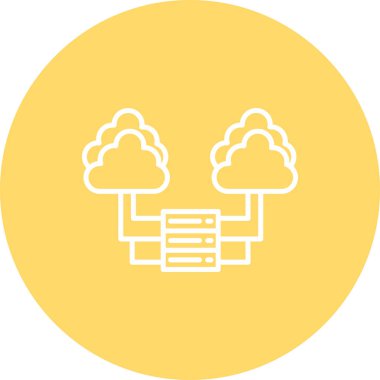 bulut hesaplama vektörü simgesi