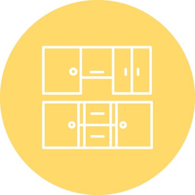 Modern b 'nin vektör illüstrasyonu mobilya ikonundan yoksun