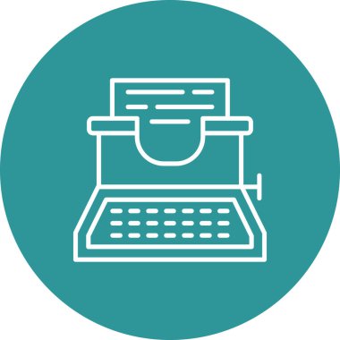 Daktilo. Web simgesi basit illüstrasyon