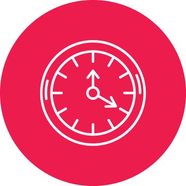 Bir saat simgesinin vektör illüstrasyonu